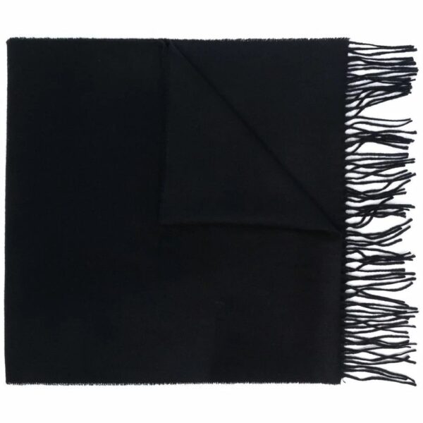 Moschino  logo-knit fringed scarf