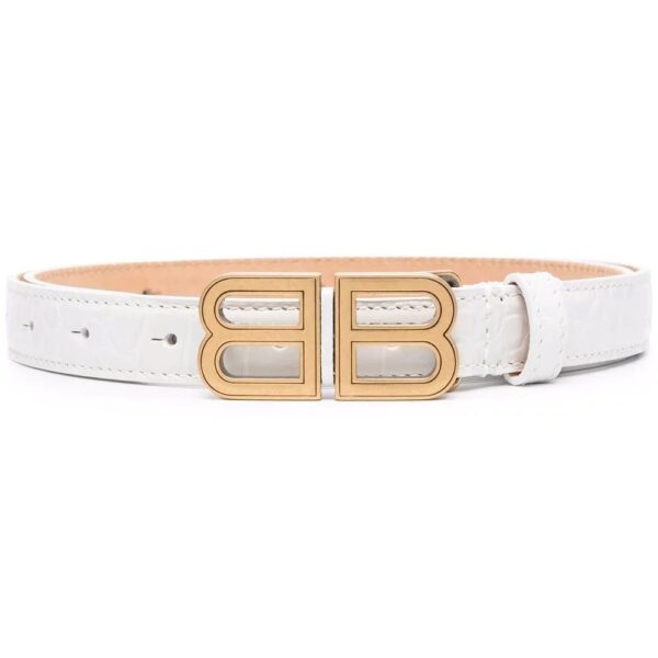Balenciaga  BB-buckle leather belt
