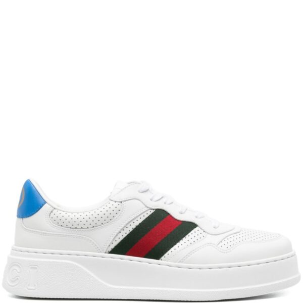 Gucci Web-trim leather sneakers