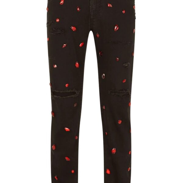 Dolce & Gabbana  distressed straight-leg jeans