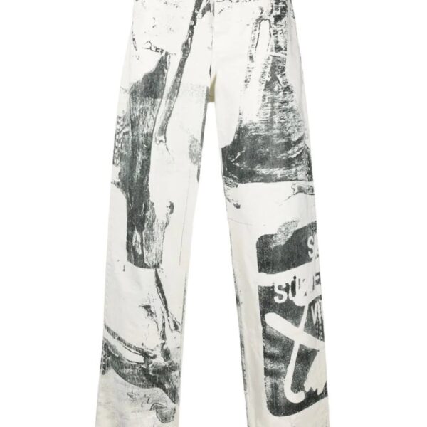 Off-White  graphic-print wide-leg trousers