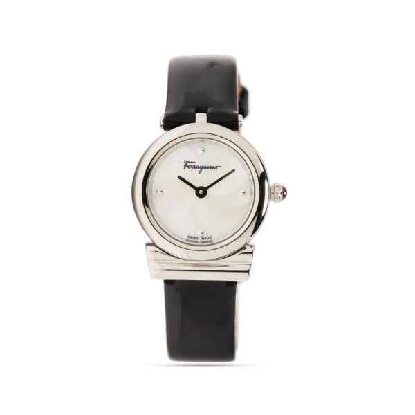 Salvatore Ferragamo Watches  Gancini round leather-strap watch
