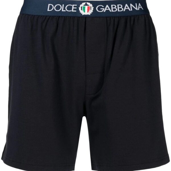 Dolce & Gabbana  coat-of-arms logo-trim boxer shorts