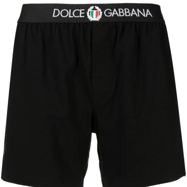 Dolce & Gabbana  coat-of-arms logo-trim boxer shorts