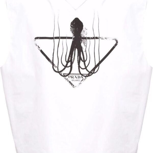 Prada  graphic-print sleeveless shirt