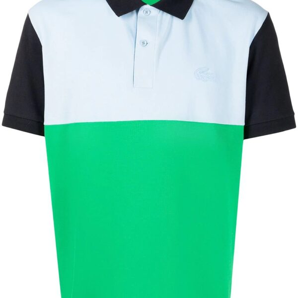 Lacoste  panelled cotton polo shirt