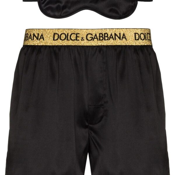 Dolce & Gabbana  logo-band silk shorts set