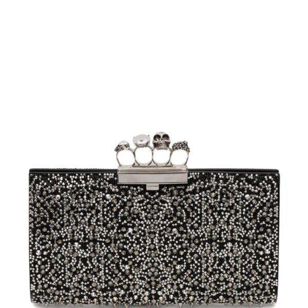Alexander McQueen embellished-knuckle-clutch bag