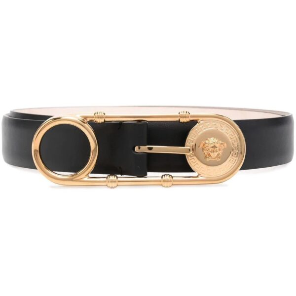 Versace  safety pin-buckle leather belt