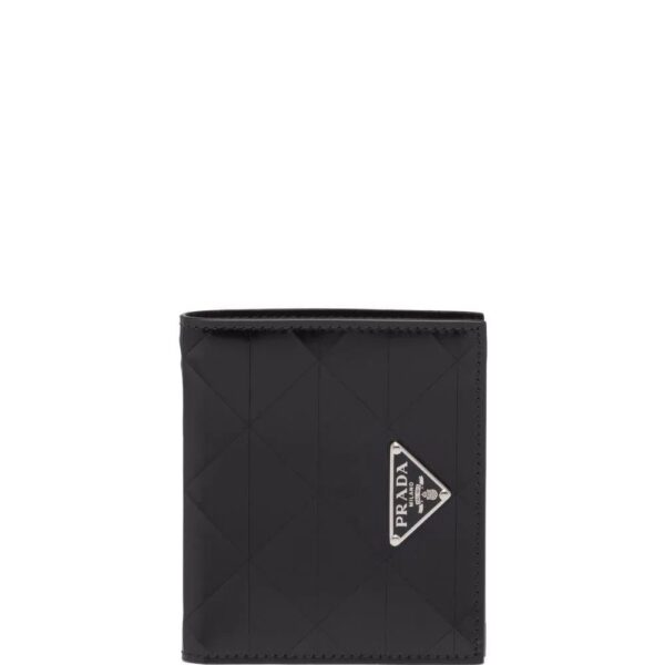 Prada  triangle logo-plaque bi-fold wallet