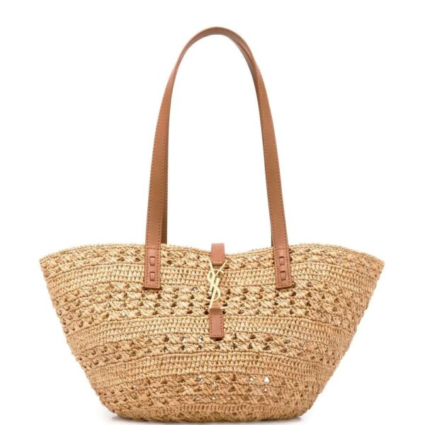 Saint Laurent  Pannier straw tote bag