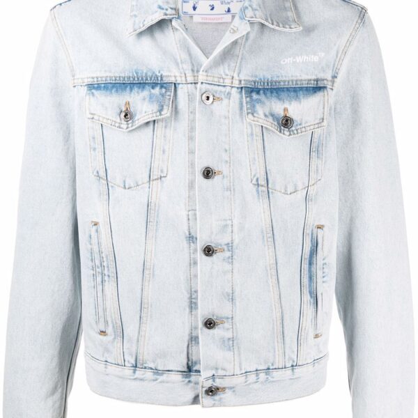 Off-White  bleached-effect denim jacket