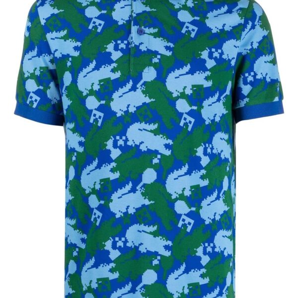 Lacoste Minecraft graphic-print polo shirt