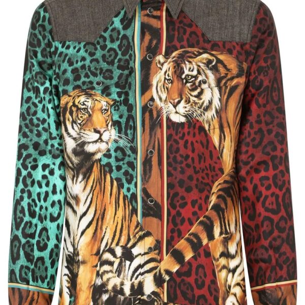Dolce & gabbana  animal-print long-sleeve shirt