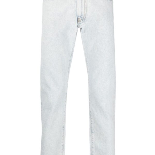 Off-White  Diag-stripe print slim fit jeans