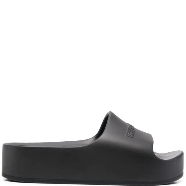 Balenciaga  raised-logo platform slides