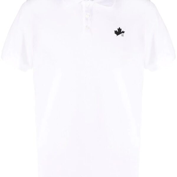 Dsquared2 logo-print pointelle-knit polo shirt
