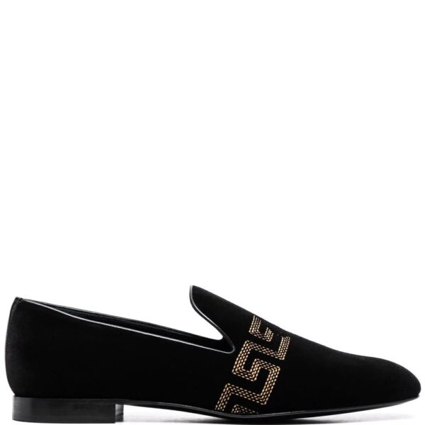 Versace  Greca-embroidered loafers