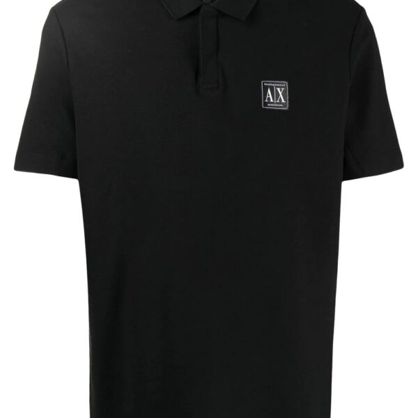 Armani Exchange logo-patch polo shirt