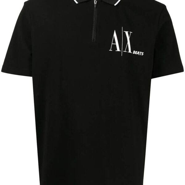 Armani Exchange logo-print polo shirt