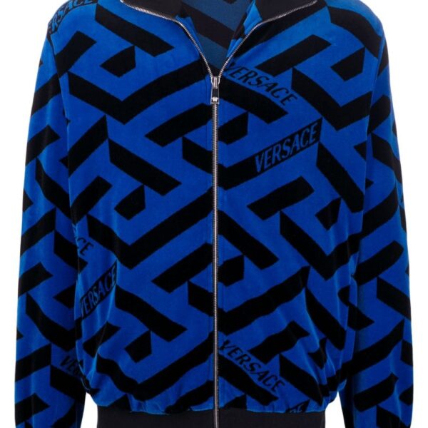 Versace  geometric-print track jacket