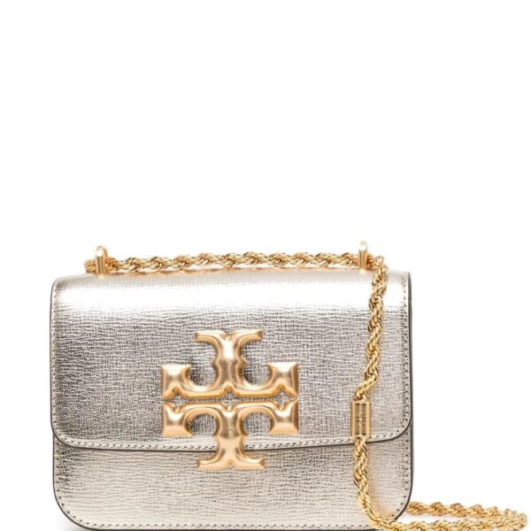 Tory Burch  Eleanor metallic-effect leather shoulder bag