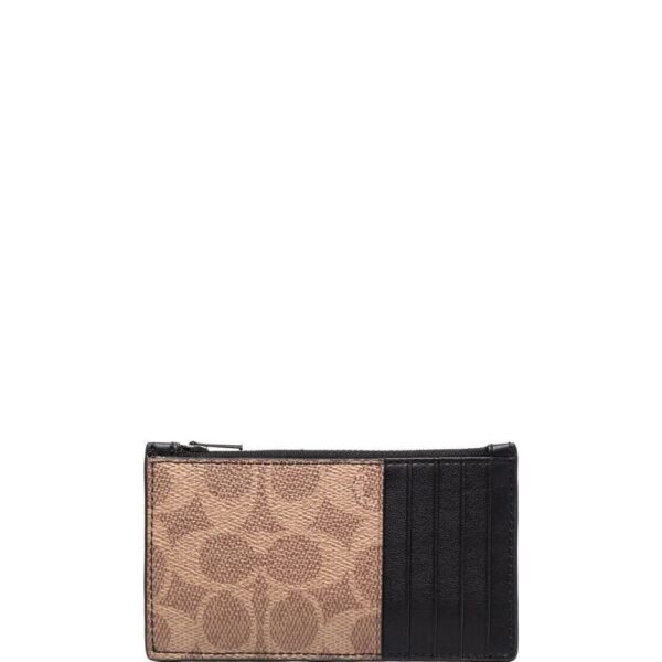 Coach  logo-canvas zipped wallet