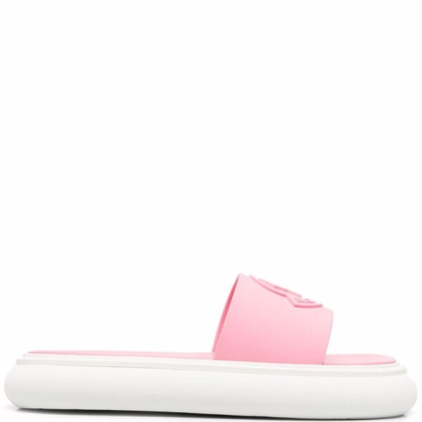 Moncler debossed-logo leather slides