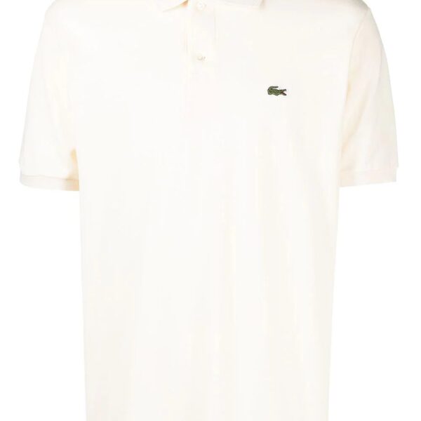 Lacoste logo-patch cotton polo shirt
