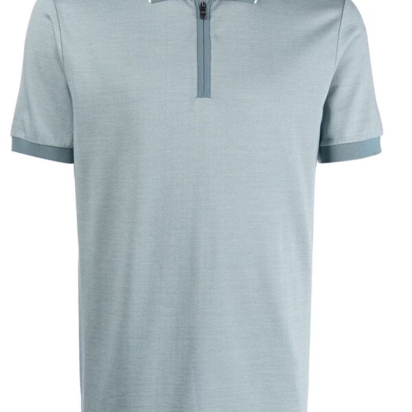BOSS  zipped short-sleeve polo shirt