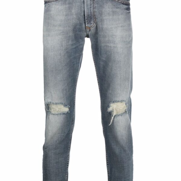 Versace Jeans Couture  ripped-detailing slim-fit jeans