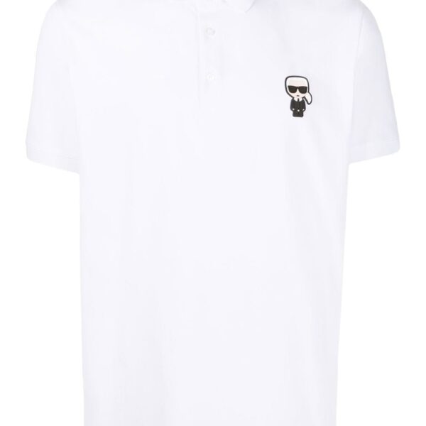 Karl Lagerfeld logo-patch polo shirt
