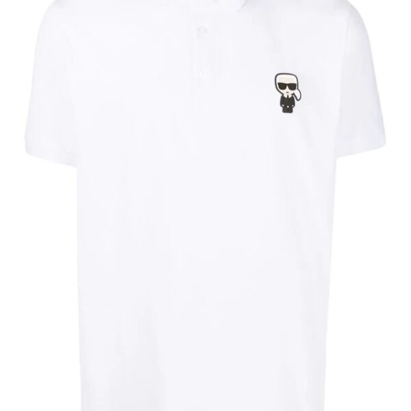 Karl Lagerfeld  logo-patch polo shirt