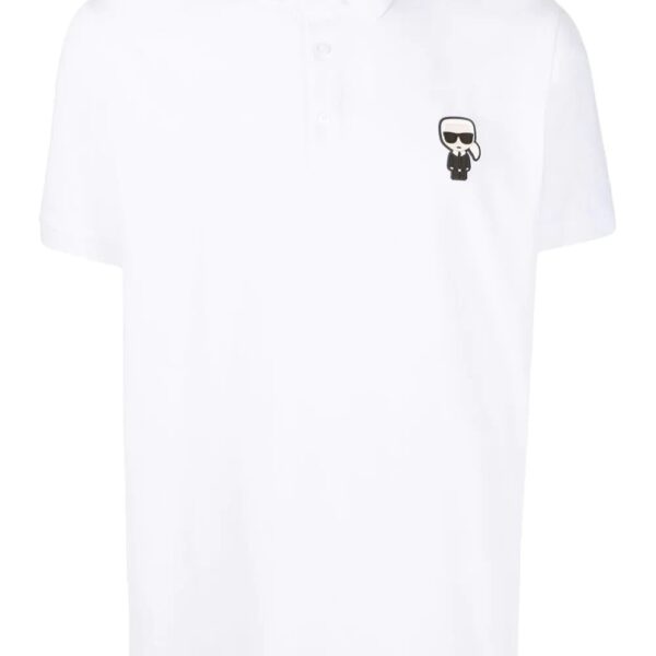 Karl Lagerfeld logo-patch polo shirt