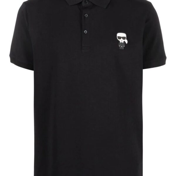 Karl Lagerfeld logo-patch polo shirt