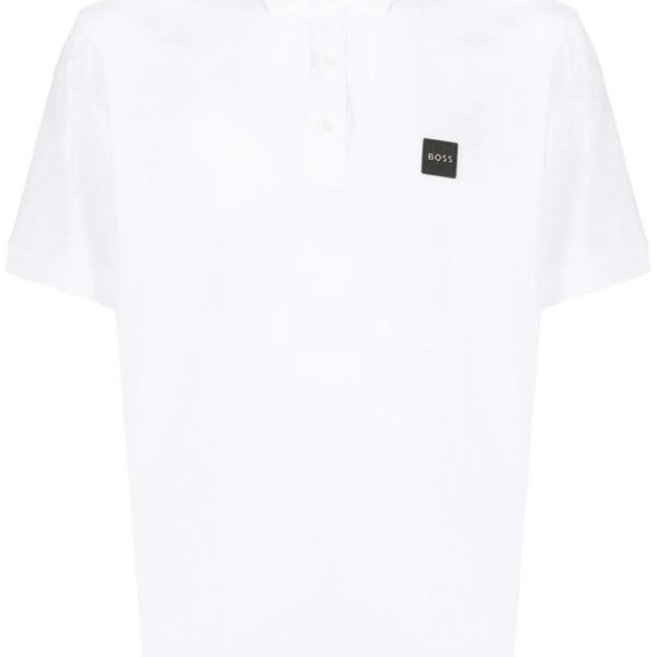 BOSS  logo-print polo shirt