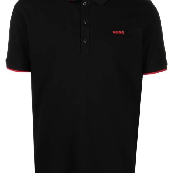 HUGO  logo-print polo shirt