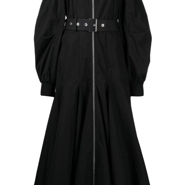 Alexander McQueen  off-shoulder belted dress