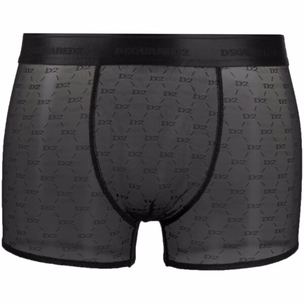 Dsquared2  logo-embroidered tulle-mesh boxers