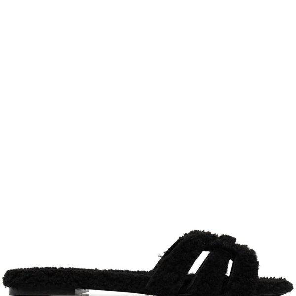 Saint Laurent  Tribute shearling slides