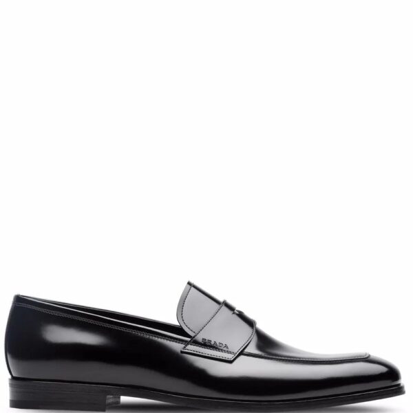 Prada  brushed-leather loafers