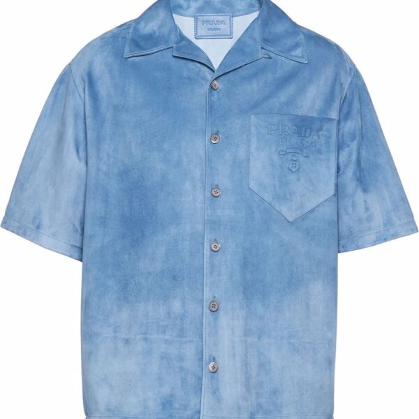 Prada  short-sleeve suede shirt