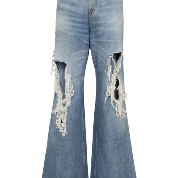 Balmain  ripped faded flared bootcut jeans