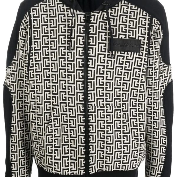 Balmain  monogram-logo hoodie