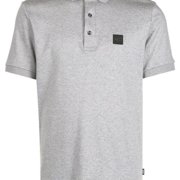 BOSS  logo-patch short-sleeved polo shirt