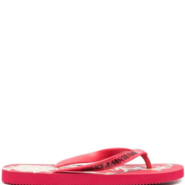 Versace Jeans Couture  side logo-print flip flops