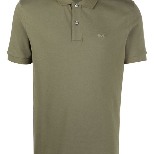 BOSS  embroidered-logo polo shirt