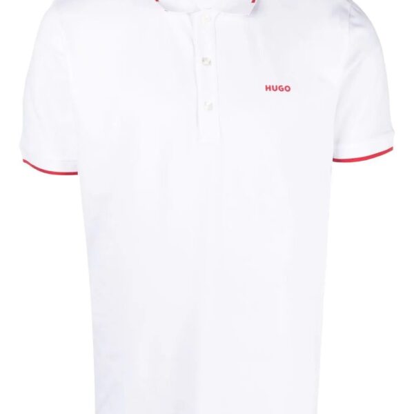HUGO  logo-print polo shirt