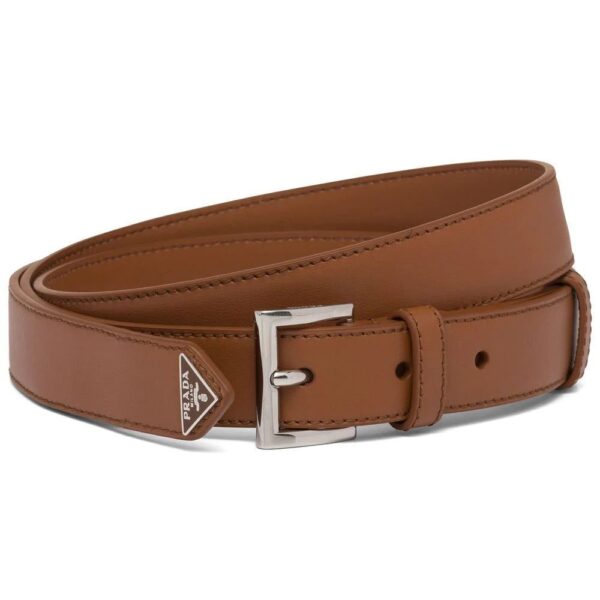 Prada  triangle-logo leather belt