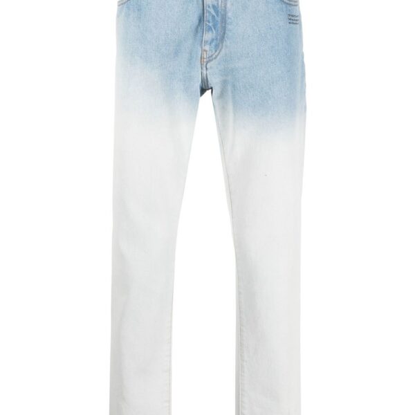 Off-White  gradient-wash slim-cut jeans